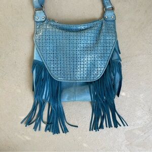 Lucky Brand Fringe Shoulder Bag Teal